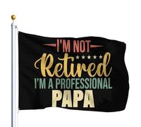 Bandiera Pirata I'M Not Retired A Professional Papa Bandiere Personalizzata,Colori Vivaci Bandierine Della Decorazione Per Bar All'Aperto Esterno 90X150Cm