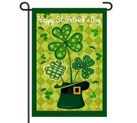 Bandiera Pirata Lucky Happy St. Patrick’S Day Shamrock Green Irish Bandiere Da Giardino Classica Resistente Allo Scolorimento Bandierine Della Decorazione Per Balcone Parata 70X102Cm