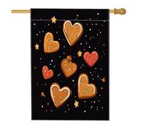 Bandiera Pirata Merry Christmas Bread Man Fun Cute Candy Xmas Bandiere Da Balcone Durevole Resistente Allo Scolorimento Bandierine Della Decorazione Per Parata Bar Ristoranti 70X102Cm