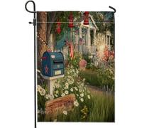 Bandiera Pirata Patriotic Summer Blue With Fireworks And Daisy Flowers Bandiere Durevole Decorative Bandierine Della Decorazione Per Esterno Balcone Bar 70X102Cm