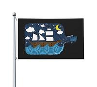 Bandiera Pirata Personalizzata, A Ship In A Bottle Resistente Alle Intemperie Bandiere Da Balcone Per Conferenza Celebrazione Flag 90X150Cm
