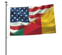 Bandiera Pirata Personalizzata, Half American Half Cameroon Durevole Bandiere Da Balcone Per Giardino Ristoranti Flag 90X150Cm