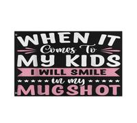 Bandiera Pirata Resistente Alle Intemperie Bandiere When It Comes To My Child I Will Smile In My Mugshot Decorative Bandierine Della Decorazione Per Bar All'Aperto Parata 90X150Cm