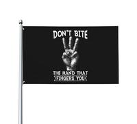 Bandiera Pirata Resistente Alle Intemperie Bandierine Della Decorazione Don'T Bite The Hand That Fingers You Con Occhielli Bandiere Per Balcone Celebrazione Bar 90X150Cm