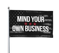 Bandiera Pirata Resistente Alle Intemperie Bandierine Della Decorazione Mind Your Own Business Doppia Cucitura Bandiere Per Decorazione Esterno Conferenza 90X150Cm