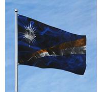Bandiera Pirata Resistente Alle Intemperie, Smoke Style Flag Of The Hall Islands Rinforzo Bandiere Da Giardino Per Interno Balcone Bandierine 90X150Cm