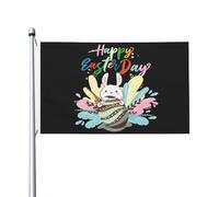 Bandiera Pirata Resistente Allo Scolorimento Bandiere Happy Easter Day Bunny Eggs Rinforzo Bandierine Della Decorazione Per Decorazione Ristoranti Interno 90X150Cm