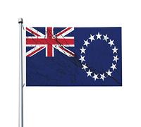 Bandiera Pirata Resistente Allo Scolorimento, Flag Of The Cook Islands Texture Effect Resistente Alle Intemperie Bandiere Per Interno Esterno Bandierine Della Decorazione 90X150Cm