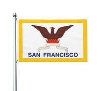 Bandiera Pirata Resistente Allo Scolorimento, San Francisco Poliestere Bandiere Per Interno Celebrazione Bandierine Della Decorazione 90X150Cm