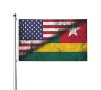 Bandiera Pirata Resistente Allo Scolorimento Striscioni Di Bunting Half American Togo Con Occhielli Bandiere Per Parata Celebrazione Interno 90X150Cm