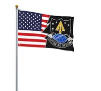 Bandiera Pirata Resistente Allo Scolorimento, U.S. Space Command Distinctive Unit Insignia And America Resistente Alle Intemperie Bandiere Per All'Aperto Striscioni Di Bunting 90X150Cm