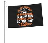 Bandiera Pirata Rinforzo Bandiere Coffee The Most Dangerous Drinking Game Is Seeing Resistente Alle Intemperie Striscioni Di Bunting Per Interno Esterno Giardino 90X150Cm