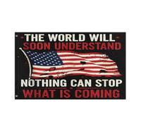 Bandiera Pirata Rinforzo Bandiere Da Giardino The World Will Soon Understand Nothing Can Stop What Coming Durevole Flag Per Bar Giardino Interno 90X150Cm