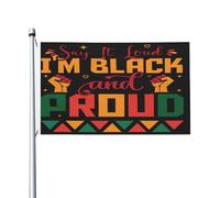 Bandiera Pirata Rinforzo Bandiere I Am Black History Month And Proud Durevole Bandierine Della Decorazione Per Interno Esterno Decorazione 90X150Cm