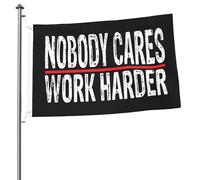 Bandiera Pirata Rinforzo Bandierine Della Decorazione Nobody Cares Work Harder Classica Bandiere Da Balcone Per All'Aperto Interno Bar 90X150Cm