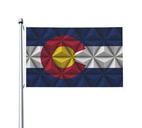 Bandiera Pirata Rinforzo, Polygon Effect Of Flag Of Colorado Decorative Bandiere Da Giardino Per Balcone Interno Flag 90X150Cm