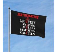 Bandiera Pirata Stampa Bandiere Da Balcone Math Mathematics Is Geometry Analysis Algebra Statistics Calculus Durevole Flag Per Conferenza Celebrazione Interno 90X150Cm