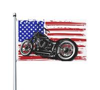 Bandiera Pirata Stampa Bandiere Da Giardino American Motocross Dirt Bike Motorcycle Rinforzo Bandierine Della Decorazione Per Balcone Decorazione Bar 90X150Cm