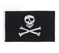 AZ FLAG Bandiera Pirata Teschio 90x60cm - Gran Bandiera dei Pirati 60 x 90 cm Poliestere Leggero - Bandiere