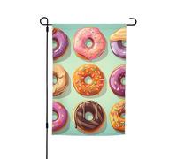 Bandiera Pirata Various Donuts Resistente allo Scolorimento Bandiere Resistente alle Intemperie Flag per Bar Celebrazione 30x45cm