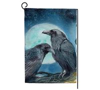 Bandiera Pirata Watercolor Two Birds Sitting on a Branch Classica Bandiere da Balcone Poliestere Striscioni di Bunting per Interno Parata 30x45cm