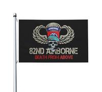 Bandiera Pirati 90X150cm, 82nd Division Death From Above Rinforzo Bandiere da Balcone Durevole Flag per Interno Esterno Bar