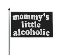 Bandiera Pirati 90X150cm, Mommy'S Little Alcoholic Colori Vivaci Bandiere da Balcone Doppia Cucitura Flag per Giardino Esterno All'aperto