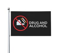 Bandiera Pirati 90X150cm, National Drug and Alcohol Facts Week is Observed Every Year Doppia Cucitura Bandiere da giardino Resistente allo Scolorimento Flag per Balcone Interno Esterno