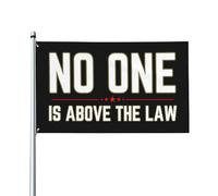 Bandiera Pirati 90X150cm, No One Is Above The Law con Occhielli Bandiere da Balcone Durevole Flag per Conferenza Ristoranti All'aperto