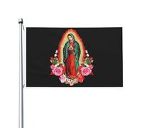 Bandiera Pirati 90X150cm, Our Lady of Guadalupe Virgin Mary Doppia Cucitura Bandiere da giardino Stampa Striscioni di Bunting per Parata Celebrazione Conferenza