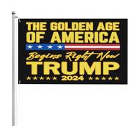Bandiera Pirati 90X150cm, The Golden Age Of America Begins Right Now Doppia Cucitura Bandiere da giardino Resistente alle Intemperie Flag per All'aperto Interno Balcone