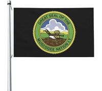 Bandiera Pirati 90X150cm, The Muscogee Creek Nation Doppia Cucitura Bandiere da giardino Rinforzo Bandierine per Esterno Celebrazione Balcone