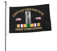 Bandiera Pirati 90X150cm, Us Army W-5 Chief Warrant Officer 5 W5 Cw5 Desert Storm Veteran Stampa Bandiere da giardino con Occhielli Flag per Decorazione Ristoranti Parata