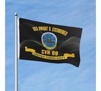 Bandiera Pirati 90X150cm, USS Dwight D Eisenhower 69 Colori Vivaci Bandiere Classica Flag per Esterno Conferenza Celebrazione