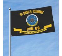 Bandiera Pirati 90X150cm, USS Dwight D Eisenhower 69 Doppia Cucitura Bandiere da giardino Durevole Flag per Giardino Celebrazione Interno