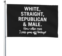 Bandiera Pirati 90X150cm, White Straight Republican Male Colori Vivaci Bandiere Classica Bandierine della Decorazione per Ristoranti Interno Parata