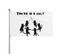 Bandiera Pirati 90X150cm, You'Re In A Cult Rinforzo Bandiere da Balcone Doppia Cucitura Flag per Interno Esterno Bar