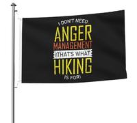 Bandiera Pirati Classica Bandiere Camping I Don'T Need Anger Management Ithat'S What Hiking Is For Colori Vivaci Striscioni Di Bunting Per Giardino Conferenza Ristoranti 90X150Cm