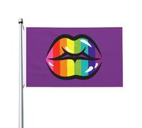 Bandiera Pirati Colored Lips Bandiere 90X150cm | Stampa Flag con Occhielli Bandiera per Interno Parata All'aperto