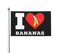 Bandiera Pirati Colori Vivaci, Banana Flag I Love Banana Resistente Alle Intemperie Bandiere Da Balcone Per Giardino Celebrazione Bandierine 90X150Cm