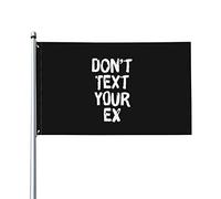 Bandiera Pirati Colori Vivaci, Don'T Text Your Ex Slogan Doppia Cucitura Bandiere Da Balcone Per Parata Decorazione Striscioni Di Bunting 90X150Cm