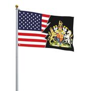 Bandiera Pirati Colori Vivaci, Royal Coat Of Arms Of The United Kingdom And America Poliestere Bandiere Da Giardino Per Conferenza Esterno Bandierine Della Decorazione 90X150Cm