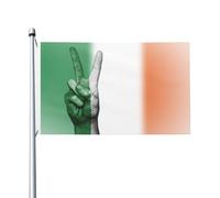 Bandiera Pirati Con Occhielli, Ireland Irish Flag Peace Sign Doppia Cucitura Bandiere Per Celebrazione Interno Bandierine Della Decorazione 90X150Cm