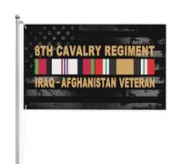 Bandiera Pirati Decorative Bandiere Da Giardino Us Army 8Th Cavalry Regiment Afghanistan And Iraq Veteran Con Occhielli Flag Per Balcone Ristoranti Decorazione 90X150Cm