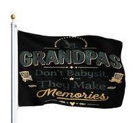 Bandiera Pirati Doppia Cucitura Bandiere Da Balcone Grandpas Dont Sit, They Make Memories Living Room Colori Vivaci Bandierine Della Decorazione Per Conferenza Parata Decorazione 90X150Cm