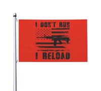 Bandiera Pirati Doppia Cucitura, I Don'T Run I Reload Poliestere Bandiere Da Giardino Per Parata Esterno Bandierine 90X150Cm