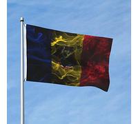 Bandiera Pirati Doppia Cucitura, Smoke Style Flag Of Romania Poliestere Bandiere Da Giardino Per Parata Conferenza Flag 90X150Cm