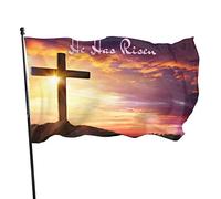 Bandiera Pirati Durevole, Cross Jesus Is King Christ Sunset Easter Resistente Alle Intemperie Bandiere Da Giardino Per Conferenza Bar Flag 90X150Cm