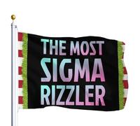 Bandiera Pirati Funny The Most Sigma Rizzler Bandiere Doppia Cucitura,Resistente Flag Per Balcone Conferenza Parata 90X150Cm