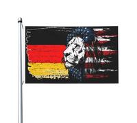 Bandiera Pirati German Germany Handsome America Lion Head Bandiera Da Giardino Colore Vivido Bandiera Da Cortile Per Barca, Camion, La Fattoria All'Aperto, 90X150cm